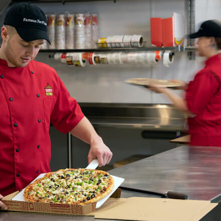 Casey's team members in the kitchen