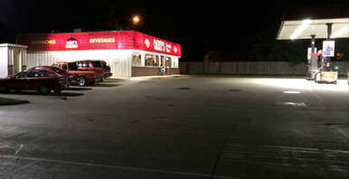 Casey's store after LED lights