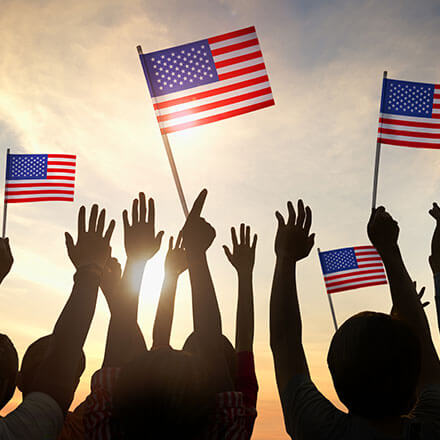people holding flags
